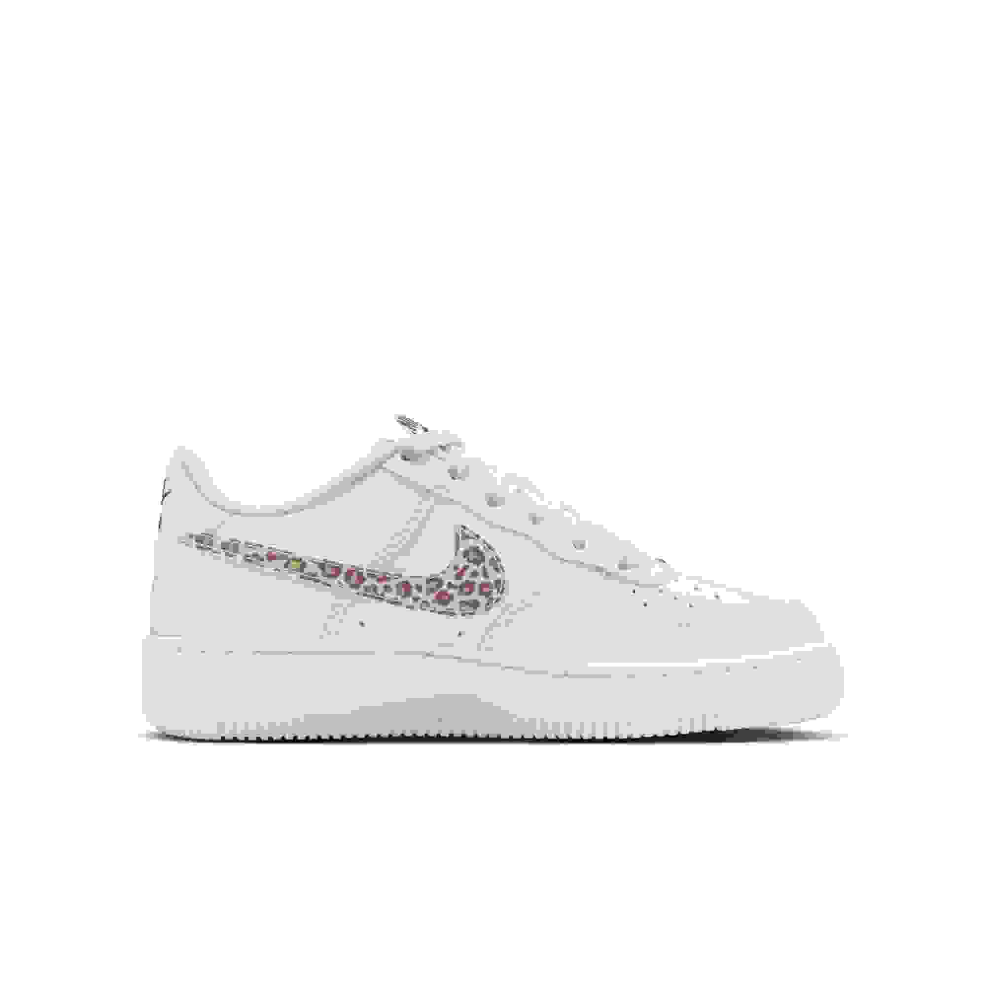 Nike Air Force 1 Low Grade School Girls' Cheetah "White/Black" Shoe